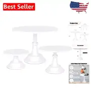 Elegant 3-Piece Metal Cake Stand Set for Celebrations - 7.8 to 11.8 Inches