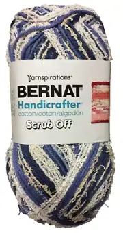 Bernat Handicrafter Cotton Scrub Off Yarn “Denim” 8.8oz