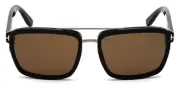 Tom Ford FT0780 Anders Sunglasses Men Shiny Black Square 58mm New & Authentic