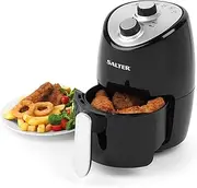 Salter EK2817 2L Compact Air Fryer - Hot Air Circulation, Removable Non-Stick Cooking Rack, Adjustable Temperature Up To 200°C, 30 Minute Timer, 1000W, Small & Single Person Household