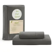 Fitted Sheets Twin Size, 100% Organic Cotton 2-Piece Set (1 Fitted Sheet, 1 P...
