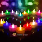 RGB Flameless Light No Flickering Steady Battery LED Tea Light Candles Tealight