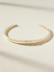 [Mizuki] Mizuki - 14-karat Gold Diamond Cuff - One size One size Gold