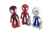 Marvel Spidey His Amazing Friends 8" Plush 3-Pack Set - Spider-Man, Miles Morales Gwen Stacy Ghost - Officially Licensed - Stuffed Animal Toy Figures - Spider-Verse Gift for Kids, Boys Girls