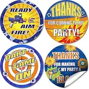 60 Pieces Dart Battle Stickers Birthday Party Stickers Dart Target Themed Birthday Labels Dart Battle Party Supplies Decorations Party Favors