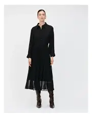 [Veronika Maine] SOLID AND SHEER LONG KNIT SKIRT