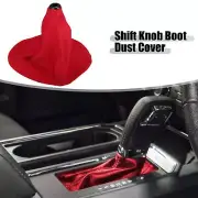 Vehicle Shift Boot Cover Universal Gear Shift Knob Protect Cover Fabric Red