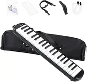 Melodic Instrument For Kids, Melodica 32 Keys,Wind Instrument With 2 Mouthpieces - Harmonium Instrument, Musical Instrument, Air Piano, Blowing Keyboard For Kids And Adults