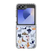 Galaxy Z Flip6 Clear Case YOGA CATS