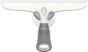 MR.SIGA Multi-Purpose Squeegee for Window, Glass, Shower Door, Car, Heavy Duty Window Scrubber, Suction Hook Included, 10 inch, White & Gray
