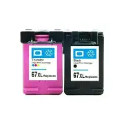 Non-OEM Ink 67XL for HP DeskJet 2300 2700 2721 2722 4120 4122 Envy 6020 6430