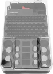 Respicefinem Battery Storage Case Organizer Container Box with Battery Tester 104 Grids 3 Lights Multi Functional Applicable for Efficient Battery Management