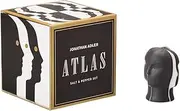 Jonathan Adler 29409 Atlas Salt & Pepper Set, One Size, Black and White