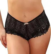 [Generic] Womens Skimpy Lingerie Sexy Waist with Ribbon Hip T-Shaped Thong Lace Low Peach Underwear Pants Plus Size Lingerie Costumes