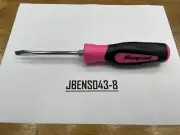 Snap-on Tools USA NEW PINK 1/4" Tip Soft Grip Flat Head Screwdriver SGD4BPM