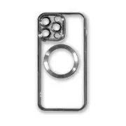 Magsafe Clear Plating Slim Magnetic Case Cover - For Apple iPhone 14 Pro (Silver)