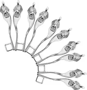 TOVINANNA 5 Pairs Metal Zipper Head Luggage Lock Hole Replacement Sliding Pull Detachable Zipper Pull for Suitcase Replacement Accessory