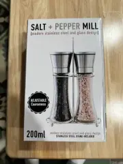 Willow & Everett Salt and Pepper Grinder Set - Stainless Steel Refillable *NEW*