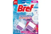 Bref Duo Cubes Clear Water Flower Toilet Cleaner In Tank Block 50g X 2 Pack
