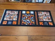 Orange/Black/White Halloween Themed Quilt- Top Table Runner (19" x 47.5")