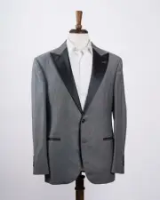 Brunello Cucinelli $5,195 Gray Plaid Virgin Wool Slim Cropped Pants Tuxedo 40