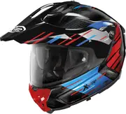 X-Lite X-552 Ultra Carbon Waypoint N-Com Helmet, black-red-blue, Size M Black Red Blue