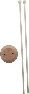 COMPUKAS Wooden Flagpole Base Sturdy Tabletop Flag Holder for Office Home Stable Wear Resistant Design Holds Two Flags for Versatile Display Meetings Events