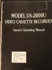 NEC DX-2000U Owners Manual VCR Video Cassette Recorder Photocopy