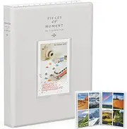 KINGTLE Instax Photo Album 128 Pockets, Polaroid Picture Case 2×3in for Fujifilm Instax Mini 7s 8 8+ 9 25 26 50s 70 90 (White)