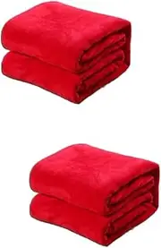 GAROZATION 2pcs Cozy Fleece Puppy Blanket Flannel Pet Bed Blankets for Solid Pet Faux Fur Throw