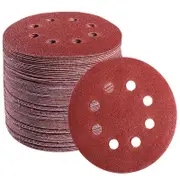 100pcs Sanding Discs 125mm 5" 8-Hole 60-3000 Grit Orbital Sander Pads Sandpaper