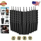 Sleek Black 24 oz Reusable Drinkware Set - 60 Tumbler Cups with Lid & Straw