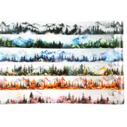 Mountain PET Tapes Set, 6 Rolls of Nature Ephemera for Junk Journaling, Scrapboo