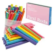 47pcs 7'' Hair Curlers Rollers Flexi Rods Flexible Curling Rods Set No Pink
