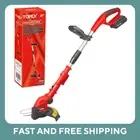 20V Cordless Lawn Grass Line Trimmer Whipper Snipper w/ 10 Blades 2 in 1 Design