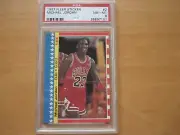 1987 FLEER STICKER MICHAEL JORDAN #2 PSA 8 NM-MT CHICAGO BULLS SET BREAK! SHARP!