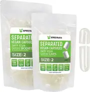 Capsules Express Size 2 Separated Clear Empty Vegan Capsules Veggie Caps Kosher