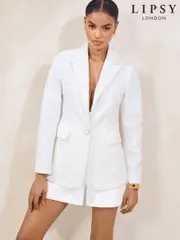 Lipsy White Lace Relaxed Blazer (AV3505) | $171