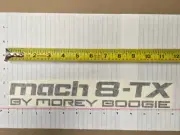 Vintage Morey Boogie Bodyboard Sticker / Decal Mach 8-TX 11" X 2" (Approx)