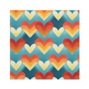 19" X 19" Napkin 4-pack set Teal Aqua Orange Red Yellow Hearts Heart Cloth Table