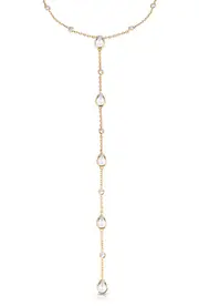 Ettika Marquise Stone Lariat Necklace