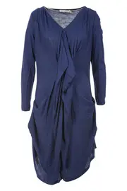 Wool Jersey Cascade Dress--HAM-91268A