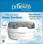 Microwave Baby Bottle Steriliser + Tongs (Fits 4 Bottles)