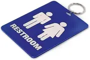 Lucky Line - Unisex Restroom Pass Key Tag, Plastic with Split Key Ring Keychain Identifier for Restaurant, Office, Gas Station, 1 Per Pack (53201)