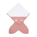 【BABYBITES 鯊魚咬一口】100%純棉嬰兒浴巾 - 莓果牛奶(浴巾)