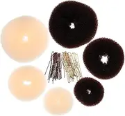 VALICLUD 1 Set Hair Bun Maker Set Includes Nylon Donut and U Shaped Pins for DIY Hairstyles Chignon Shaper For Kids And Women DIY Ballet And Dance Updo Kit Small Donut Bun