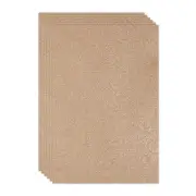 6Pcs 2mm(1/10") Glitter Foam Sheet Brown Non Adhesive, 16x24inch(40x60cm)