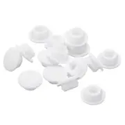 18Pcs Silicone Plugs, Rubber Round Hole Plugs for 10-10.5mm Hole, White