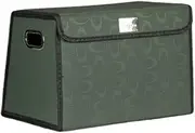 Foldable Leather Car Trunk Storage Organizer Box, Boot Accessories for Stowing and Tidying(Mint Green - S)