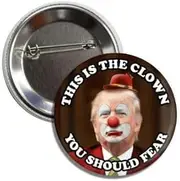 [Generic] Anti-Trump Political Button, This is the Clown You Should Fear, 2.25 Inches, Funny Collectible Badge Pin, Standard, Metal, no gemstone